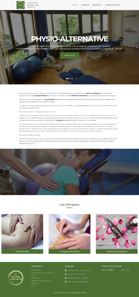 Site vitrine Physio Alternative