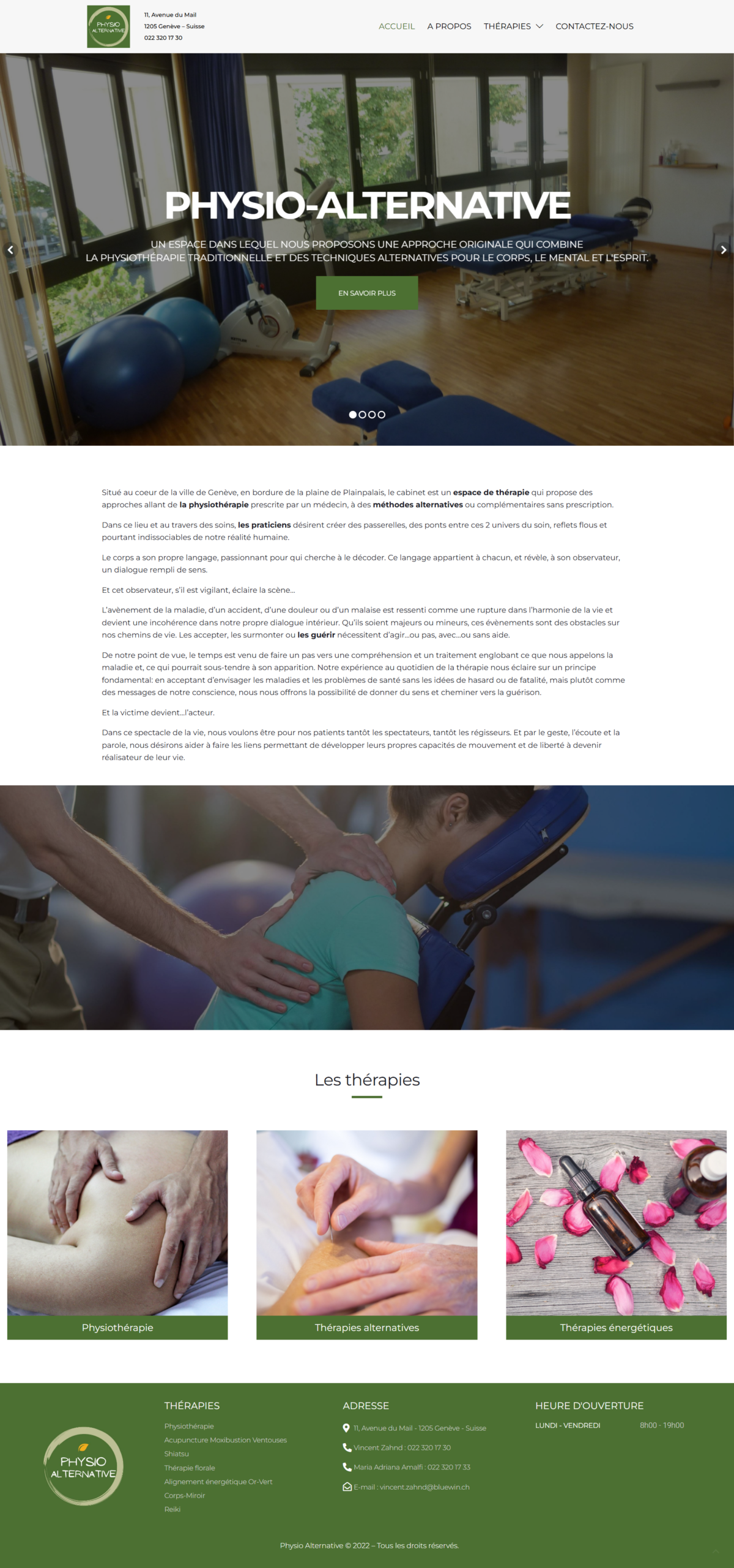 Site vitrine Physio Alternative